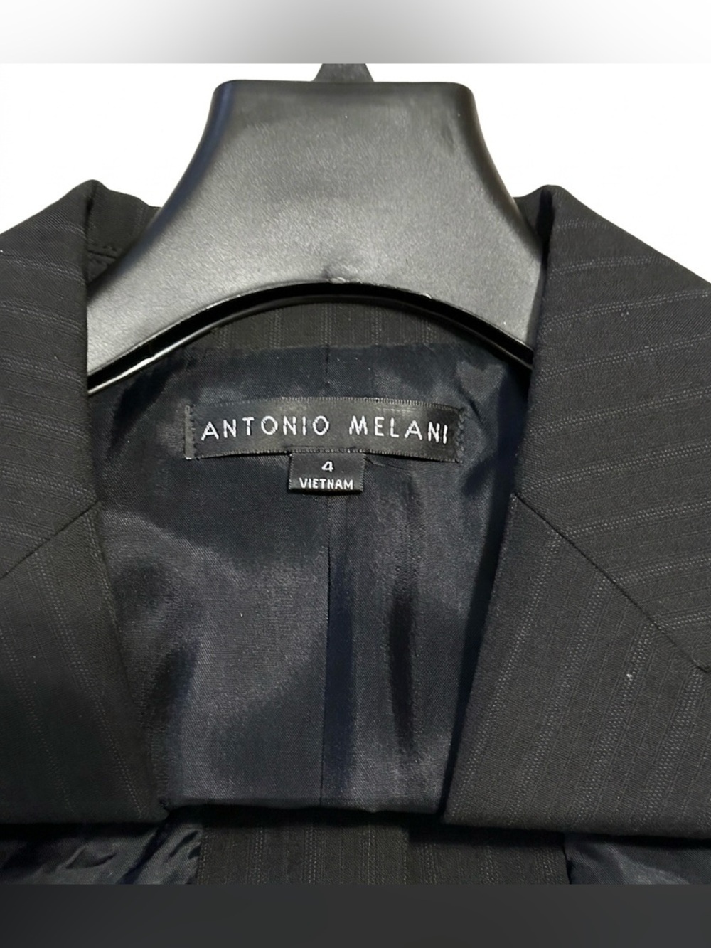 ANTONIO MELANI Black Pinstripe Women's Suit - Picture 4 of 6